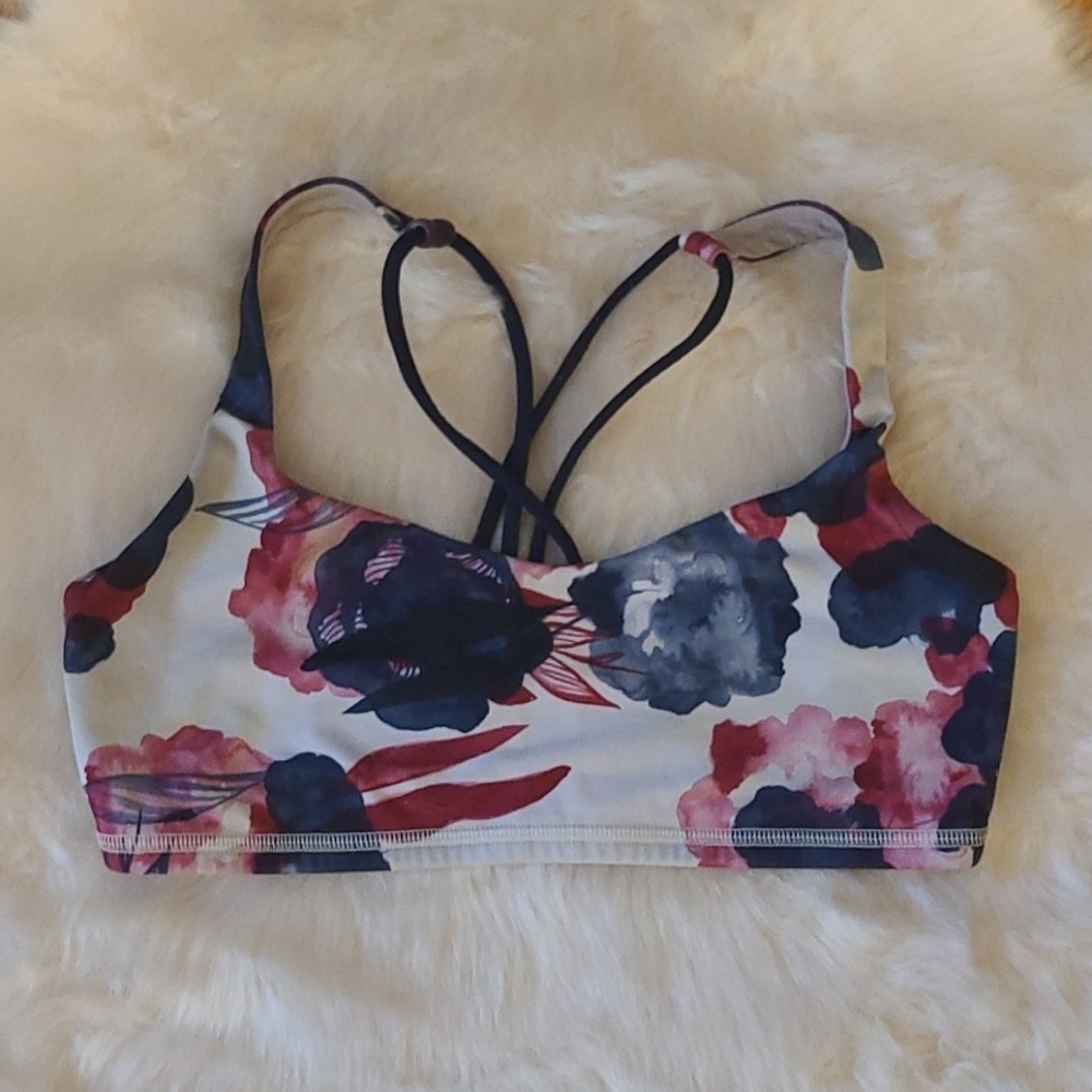 Lululemon floral scrappy sports bra
